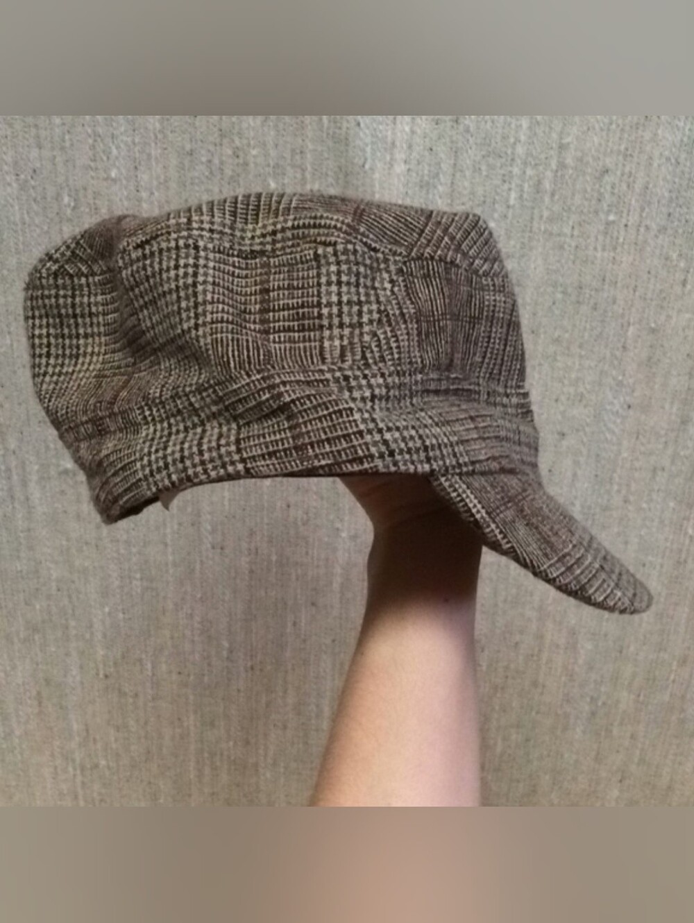 Gap Classic Brown Plaid Cadet Cap - Women's Accessory - Size S/M